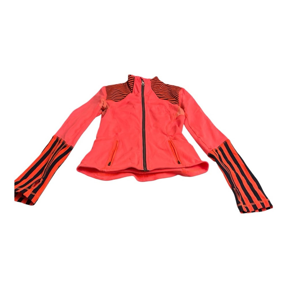 lululemon Coral and Black workout Jacket Size 4